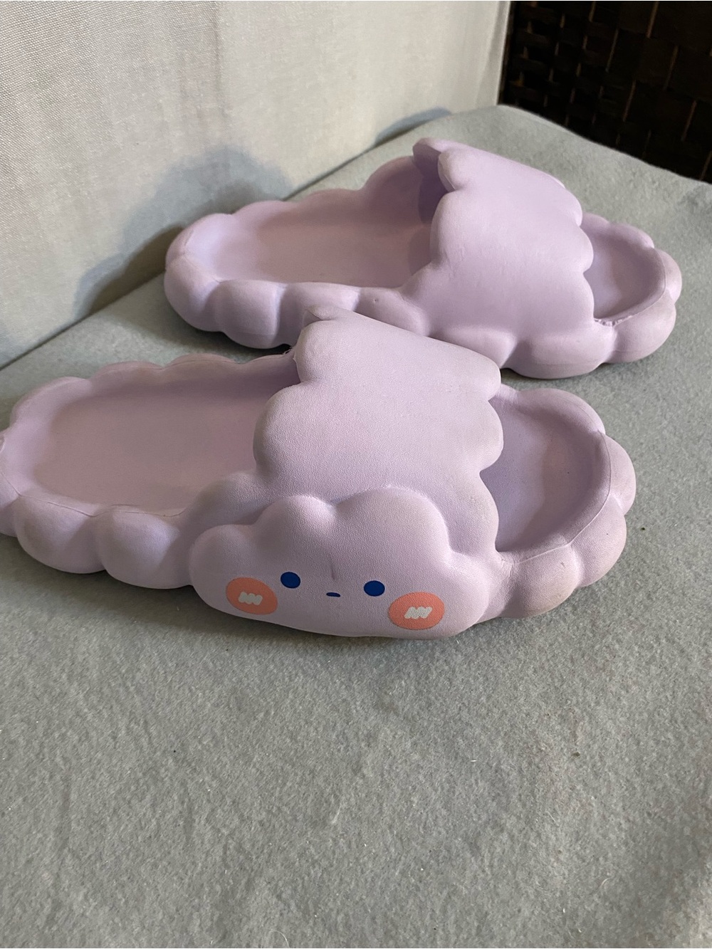 Lilac Cloud Character Slide Sandals